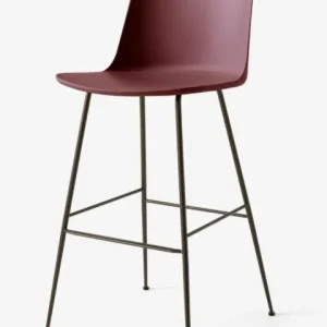 &tradition Rely HW96 barkruk - gebronsd onderstel-Red Brown Lage Kosten
