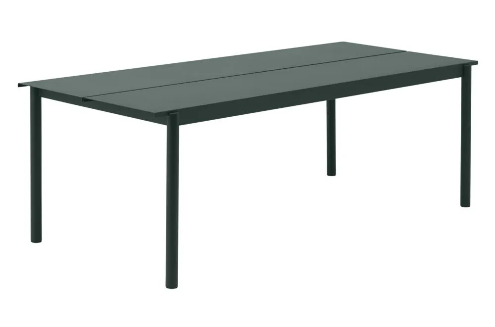 muuto Linear tafel 220x90-Donker groen Lage Kosten
