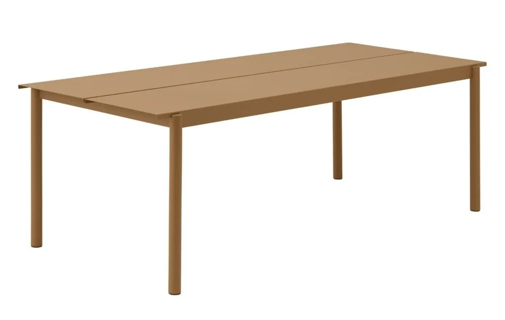 Tijdelijk Beschikbaar muuto Linear tafel 220x90-Burnt Orange