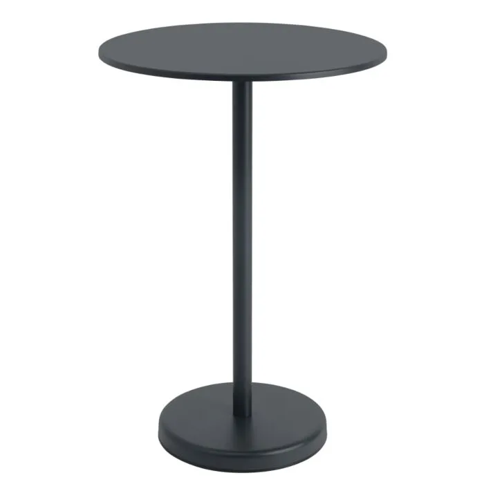 muuto Linear Steel rond hoog-Zwart Weekendaanbieding