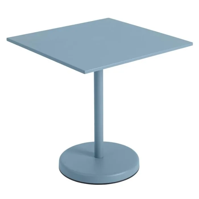 muuto Linear Steel vierkant tafel-Pale blue Voordeelprijs