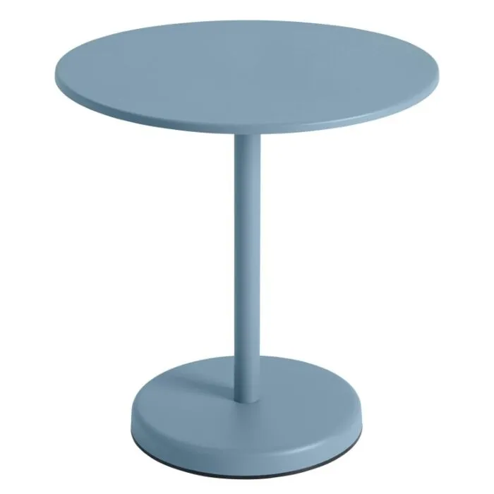 Direct Beschikbaar muuto Linear Steel rond tafel-Pale blue