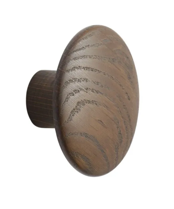 muuto Dots x-small wandhaak-Stained Dark Brown Beperkt Aanbod