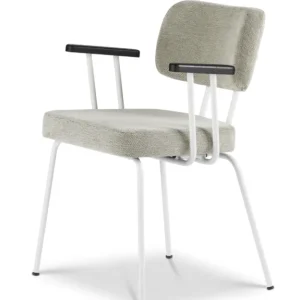 Koopje Dyyk Ted eetkamerstoel - Portofino - wit onderstel-Multigrey/Black