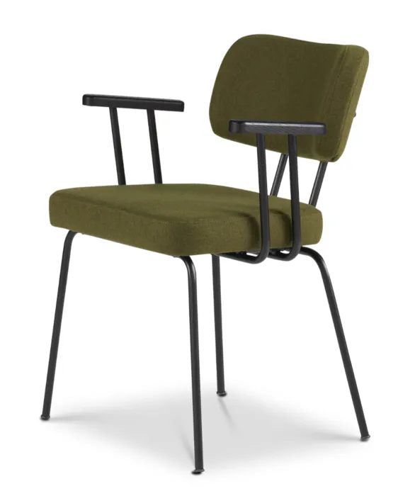 Dyyk Ted eetkamerstoel - New Wool-Green/Black Korting