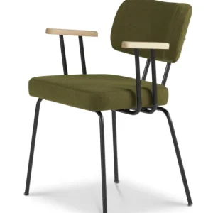 Seizoensaanbieding Dyyk Ted eetkamerstoel - New Wool-Green/Groove