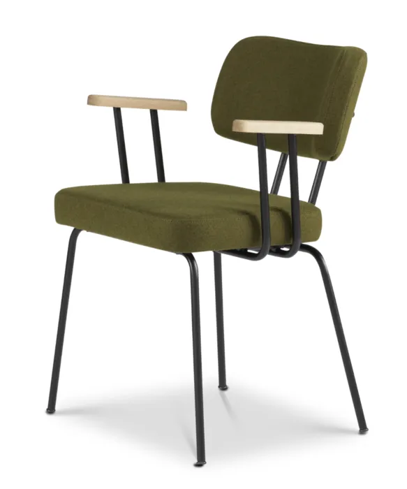 Seizoensaanbieding Dyyk Ted eetkamerstoel - New Wool-Green/Groove