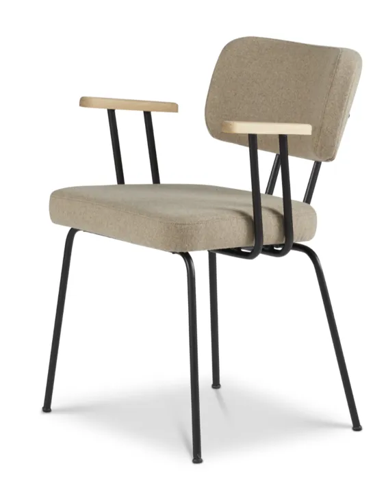 Direct Beschikbaar Dyyk Ted eetkamerstoel - New Wool-Stone/Groove