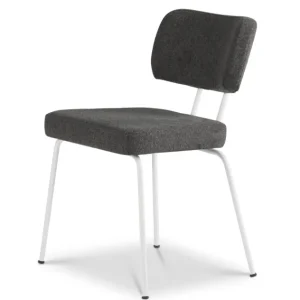 Dyyk Ted stoel - New Wool - wit onderstel-Antraciet Lage Kosten