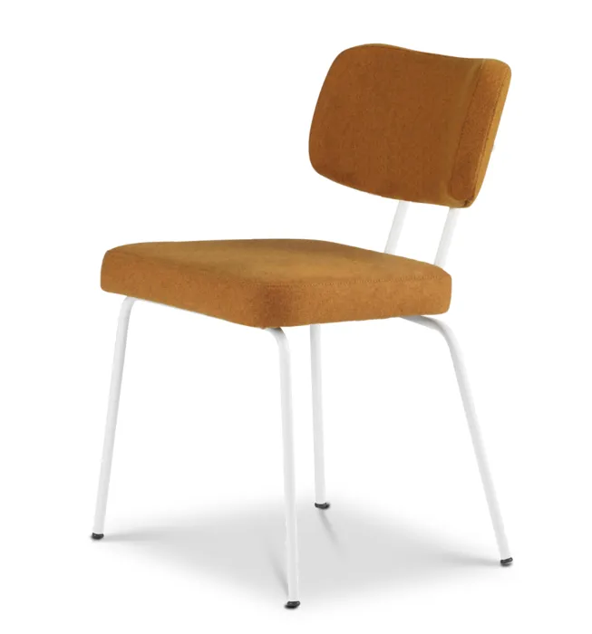 Populair Dyyk Ted stoel - New Wool - wit onderstel-Marroc