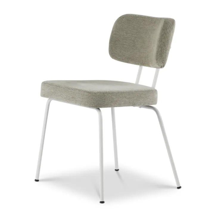 Dyyk Ted stoel - Portofino - wit onderstel-Multigrey Favoriet