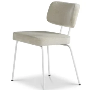 Fabrieksprijs Dyyk Ted stoel - Portofino - wit onderstel-Natural