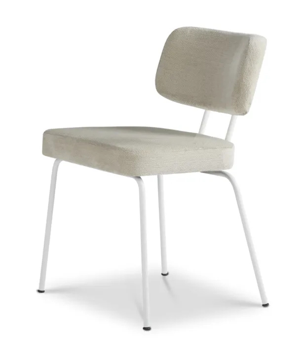 Fabrieksprijs Dyyk Ted stoel - Portofino - wit onderstel-Natural