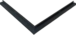 Zwarte aluminium daktrim binnenhoek incl. 1 verbindingsplaat 45x45x800mm Hoge Kwaliteit