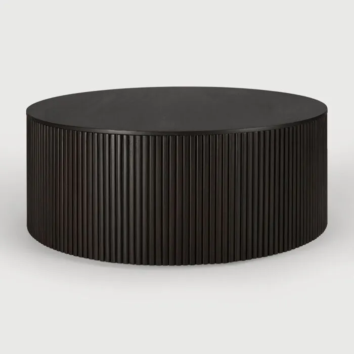 Gecertificeerd Ethnicraft Mahogany Roller Max Round dark brown koffietafel