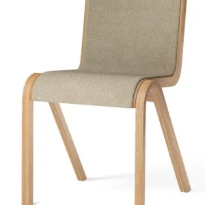 Op = Op Audo Copenhagen Ready gestoffeerde eetkamerstoel - Natural Oak-Audo Copenhagen Bouclé 02