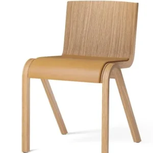 Audo Copenhagen Ready eetkamerstoel - gestoffeerde zitting - Natural Oak-Dakar 0250 Direct Verzonden