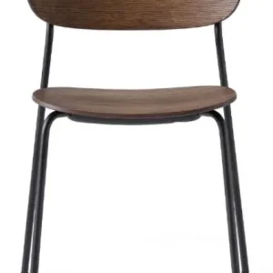 Audo Copenhagen Co eetkamerstoel- Black-Dark Stained Oak Snelle Levering