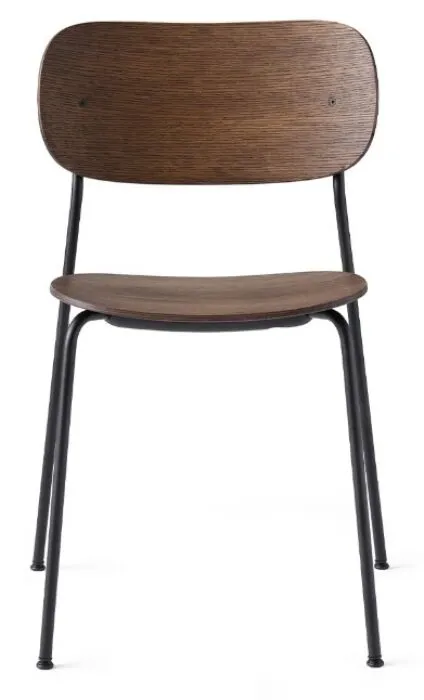 Audo Copenhagen Co eetkamerstoel- Black-Dark Stained Oak Snelle Levering