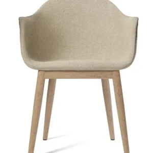 Actieprijs Audo Copenhagen Harbour gestoffeerde eetkamerstoel - Natural Oak-Audo Copenhagen Bouclé 02