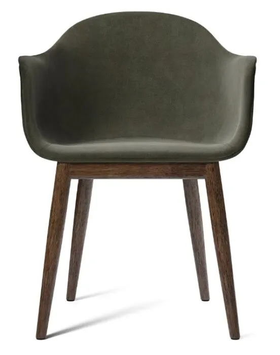 Audo Copenhagen Harbour gestoffeerde eetkamerstoel - Dark Stained Oak-Fiord 961 Veilige Betaling