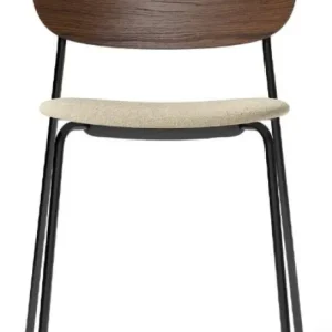 Weekendaanbieding Audo Copenhagen Co gestoffeerde eetkamerstoel - Dark Stained Oak-Audo Copenhagen Bouclé 02