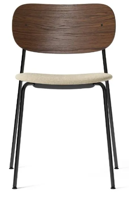 Weekendaanbieding Audo Copenhagen Co gestoffeerde eetkamerstoel - Dark Stained Oak-Audo Copenhagen Bouclé 02