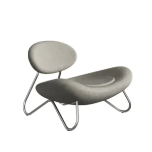 Premium WOUD Meadow lounge stoel-Alpine-Brushed stainless steel