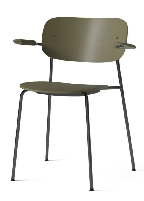 Audo Copenhagen Co Plastic eetkamerstoel - met armleuningen-Olive Beste Prijs