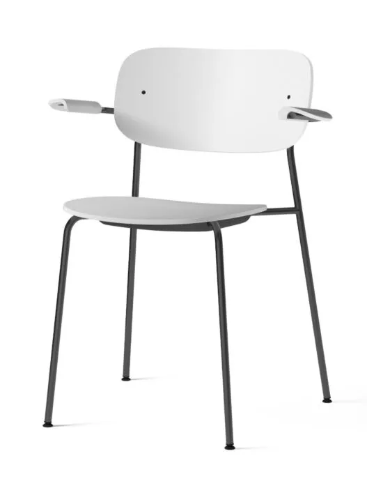 Speciale Aanbieding Audo Copenhagen Co Plastic eetkamerstoel - met armleuningen-White