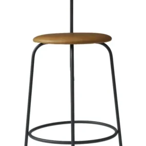 Audo Copenhagen Afteroom Counter gestoffeerde barkruk-Dunes Cognac Actieprijs