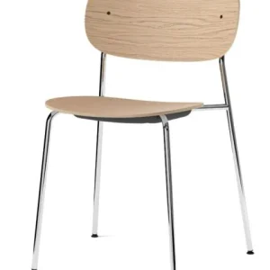 Bestseller Audo Copenhagen Co eetkamerstoel - Chrome-Natural Oak