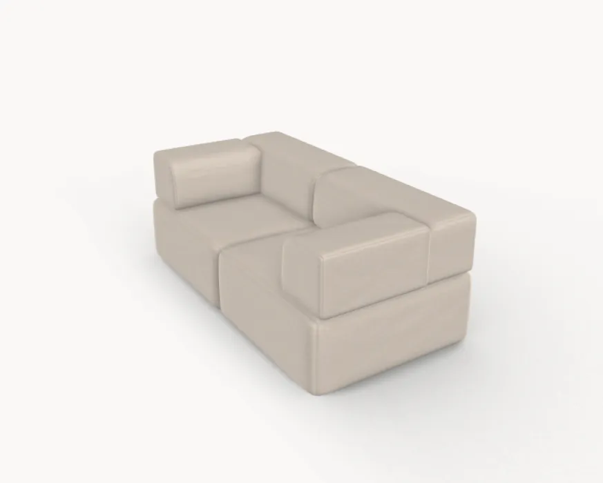 Nieuw Studio HENK Brick zitbank met armleuning-2 zits