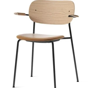 Audo Copenhagen Co gestoffeerde eetkamerstoel met armleuningen - Natural Oak-Dakar 0250 Betrouwbaar
