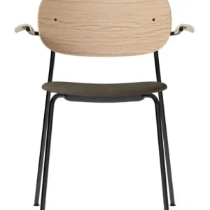 Shop Nu Audo Copenhagen Co gestoffeerde eetkamerstoel met armleuningen - Natural Oak-Remix 233
