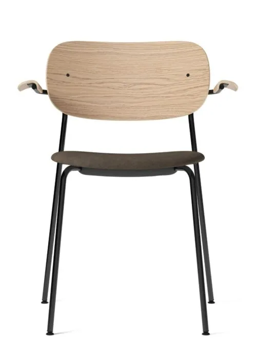 Shop Nu Audo Copenhagen Co gestoffeerde eetkamerstoel met armleuningen - Natural Oak-Remix 233