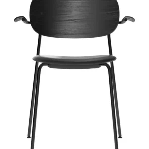 Audo Copenhagen Co gestoffeerde eetkamerstoel met armleuningen - Black Oak-Dakar 0842 Finale Uitverkoop