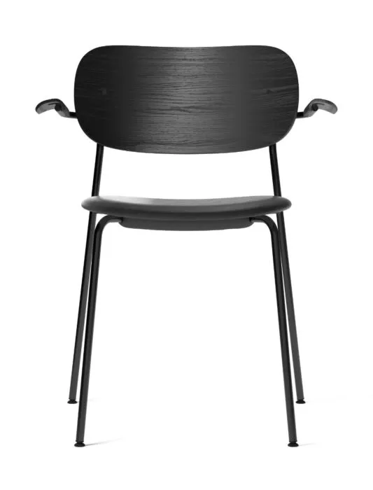 Audo Copenhagen Co gestoffeerde eetkamerstoel met armleuningen - Black Oak-Dakar 0842 Finale Uitverkoop