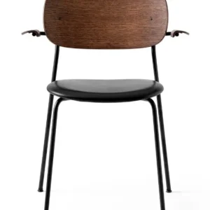 Audo Copenhagen Co gestoffeerde eetkamerstoel met armleuningen - Dark Stained Oak-Dakar 0842 Koop Online