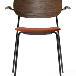 Aanbieding Audo Copenhagen Co gestoffeerde eetkamerstoel met armleuningen - Dark Stained Oak-Champion 061