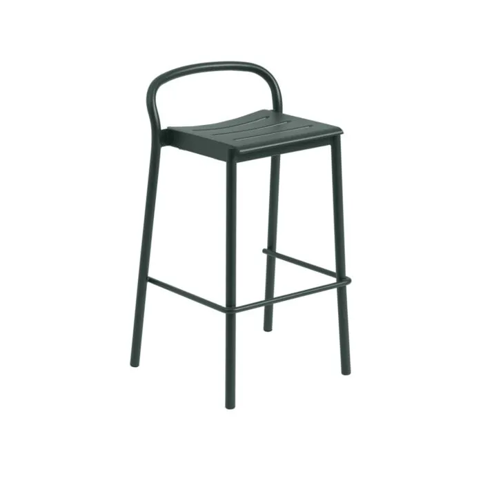 Exclusieve Aanbieding Muuto Linear Steel Bar stoel-75 cm-Dark green