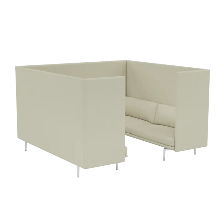 Muuto Outline Highback cabine-Balder 912/ polished aluminium Lage Kosten
