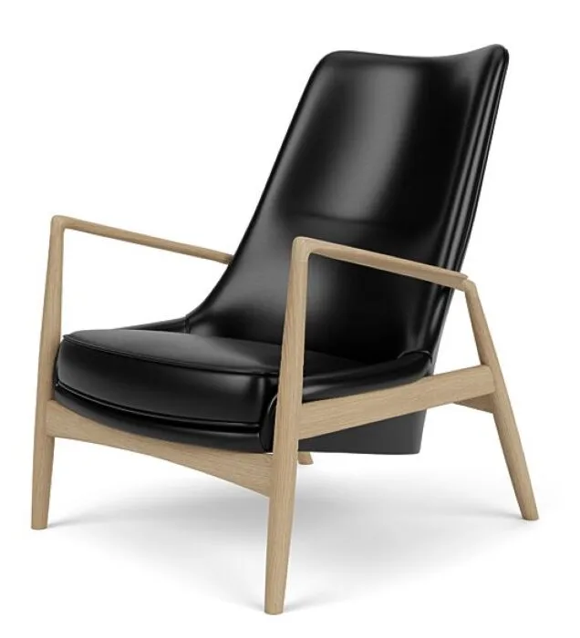 Audo Copenhagen The Seal lounge fauteuil - hoog-Dakar 0842-Eiken Betrouwbaar