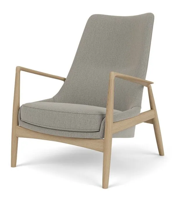 Uitverkoop Audo Copenhagen The Seal lounge fauteuil - hoog-Re-wool 218-Eiken