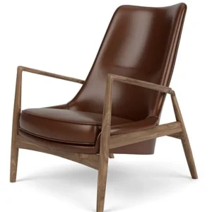 Voordeelprijs Audo Copenhagen The Seal lounge fauteuil - hoog-Dakar 0329-Walnoot