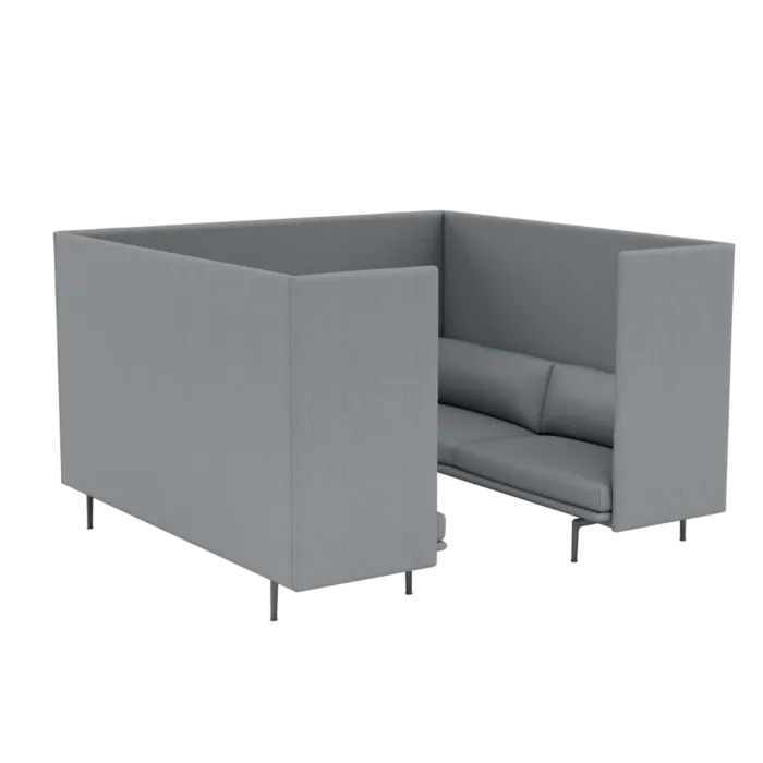 Muuto Outline Highback cabine-Balder 1775/Black Finale Uitverkoop