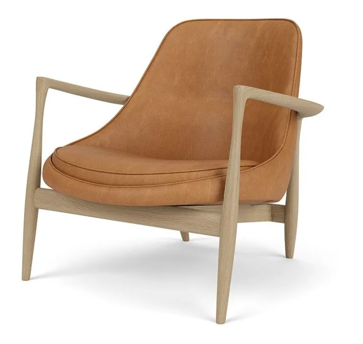 Audo Copenhagen Elizabeth lounge fauteuil-Dunes Cognac 21000-Eiken Rechtstreeks Van De Fabrikant