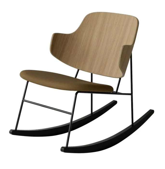 Direct Verzonden Audo Copenhagen The Penguin Rocking fauteuil - Natural Oak-Re-wool 448