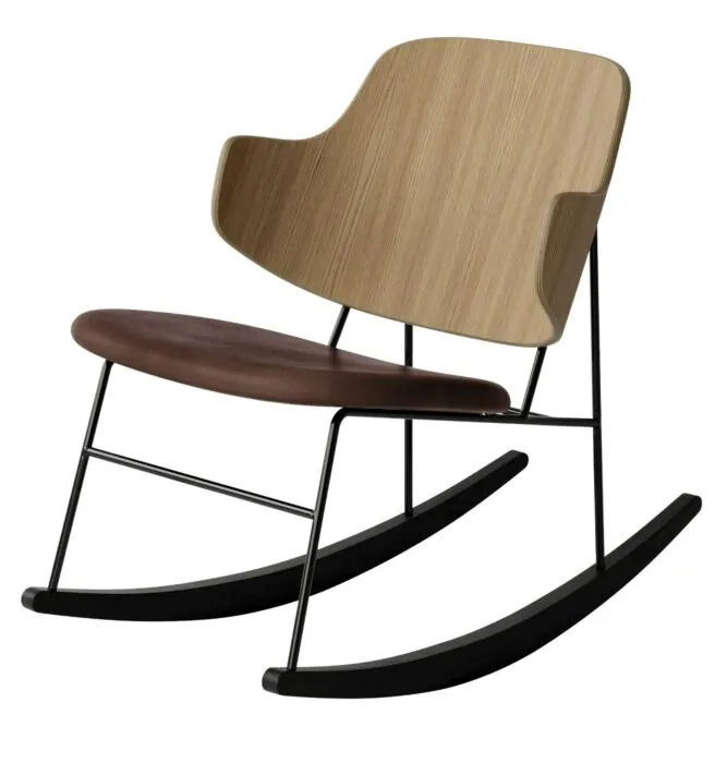 Koopje Audo Copenhagen The Penguin Rocking fauteuil - Natural Oak-Dakar 0329