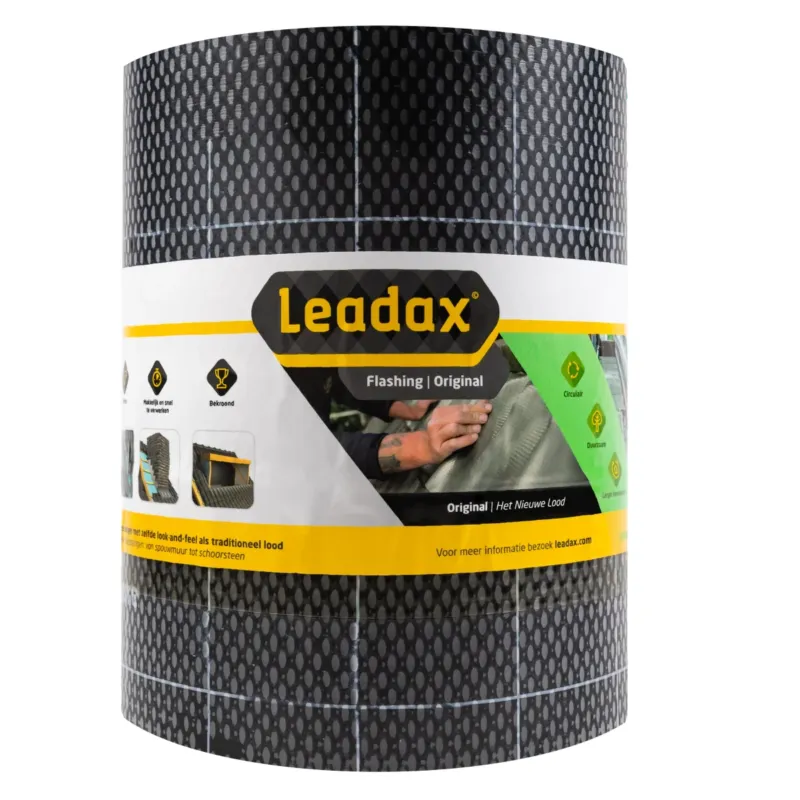 Leadax Loodvervanger 400 mm x 6 m¹ Zwart Express Levering